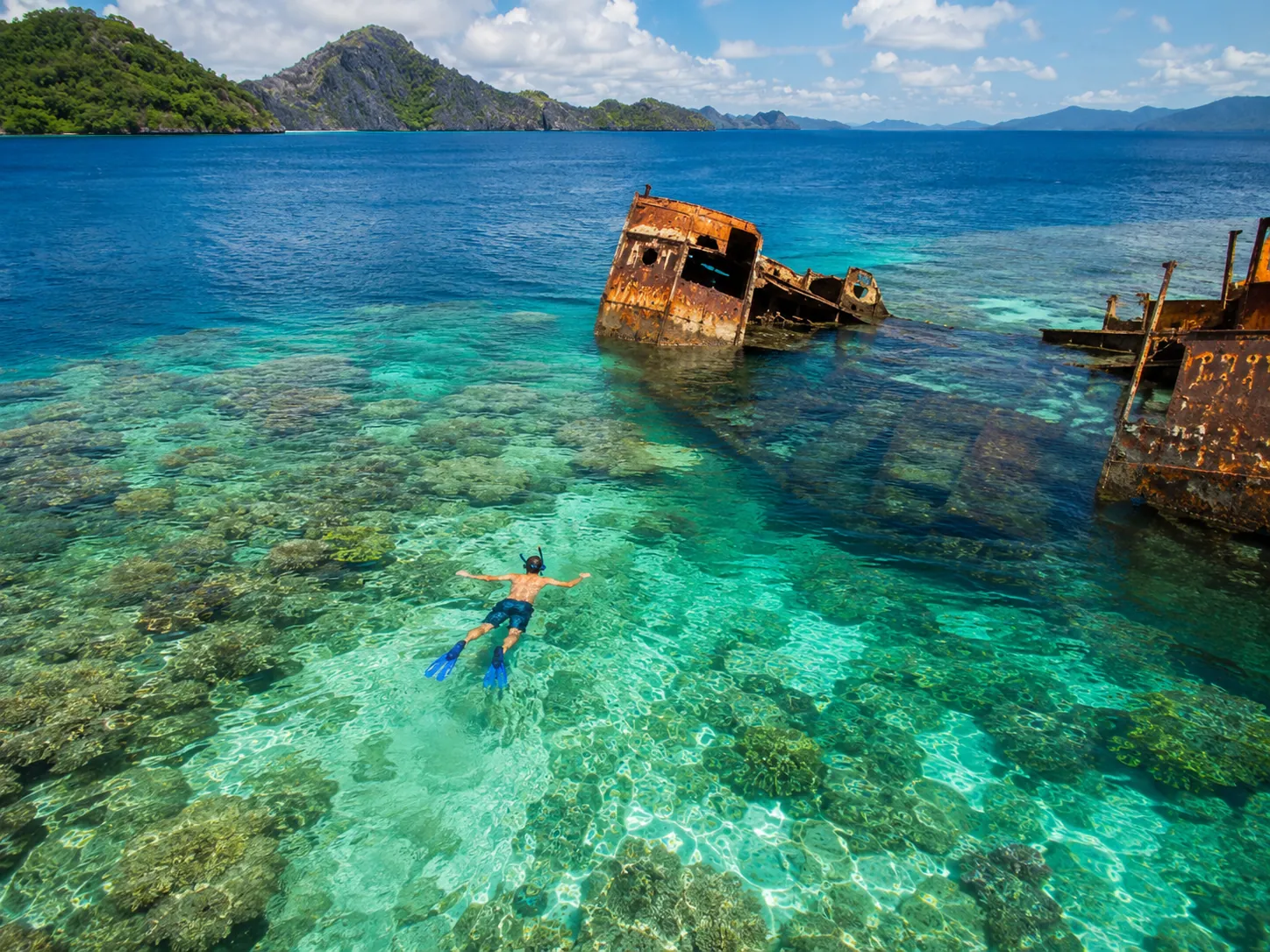 Coron Reefs and Wrecks Tour Lusong Gunboat East Tangat Wreck